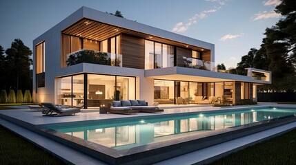 villa luxury house building