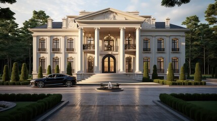 Fototapeta premium chateau luxury house building