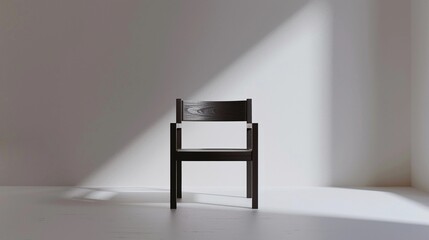 Sleek Minimalist Chair, a modern chair with clean lines and a minimalist design against a white background, generative AI