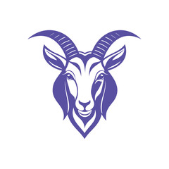 Illustration of Silhouette Head Goat