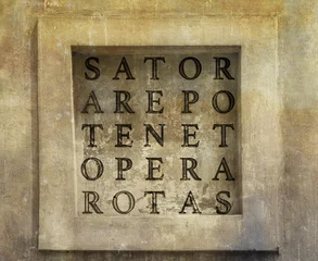 Foto op Plexiglas The Sator with palindrome Latin words © vali_111