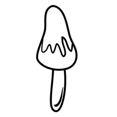 Mushroom cartoon vector outline 