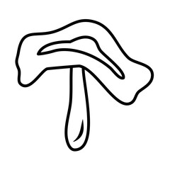 Mushroom cartoon vector outline 