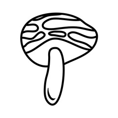 Mushroom cartoon vector outline 