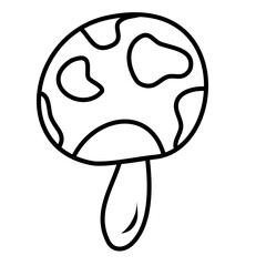 Mushroom cartoon vector outline 