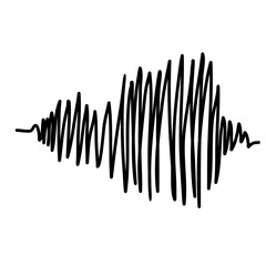 Earthquanke seismogram wave vector hand drawn 
