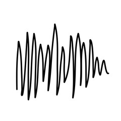 Earthquanke seismogram wave vector hand drawn 