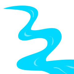 Meandrous river beds illustration