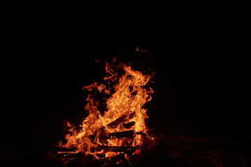 fire in the fireplace