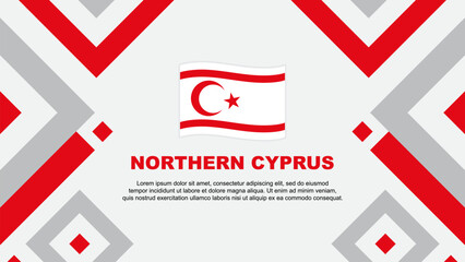 Northern Cyprus Flag Abstract Background Design Template. Northern Cyprus Independence Day Banner Wallpaper Vector Illustration. Northern Cyprus Template