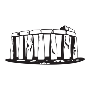 recommend clip art: vector illustration of stonehenge against white background Stock Vector
