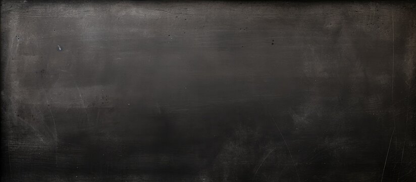 This black and white photo showcases a stark black square drawn on a dirty chalkboard. The contrast of the dark square against the white background creates a visually striking image.