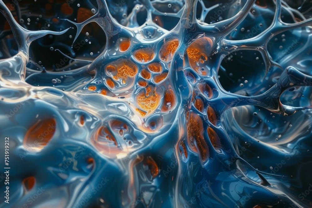 Poster nerve cell. background with selective focus and copy space