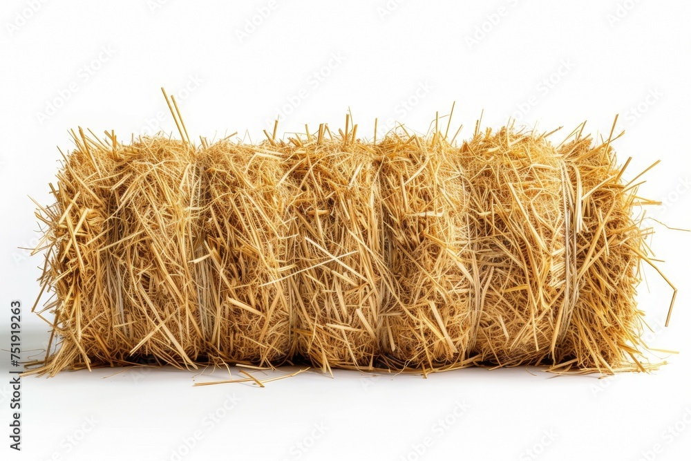 Poster harvesting hay. background with selective focus and copy space