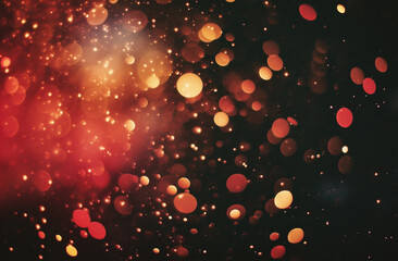 abstract christmas background with bokeh defocused lights and stars