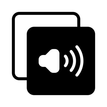 sound file icon, glyph icon style