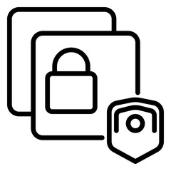 Security icon, line icon style