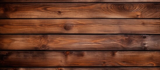 This is a detailed close-up view of a brown wooden wall. The texture and grain of the wood planks are visible, showing a rustic and natural aesthetic.