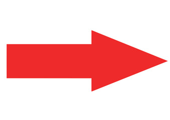 赤いシンプルな矢印