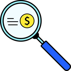 magnifying glass with text