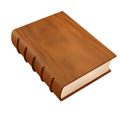 Stack of Leather-Bound Law Books In 3d render with transparent background