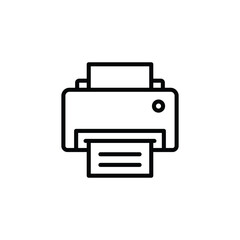 printer icon vector. Print symbol icon