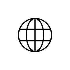 Go to web icon vector. Globe symbol icon