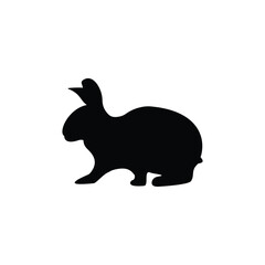 rabbit illustration minimal simple black art