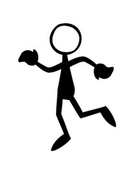 Fototapeta na wymiar Running man icon. Simple illustration black silhouette. Vector illustration.