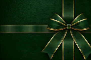 Ribbon and bow on background.