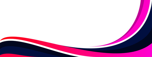 Abstract wave web banner background blue and gradient purple color