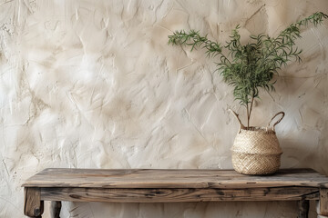 Textured beige wall with space for copy 