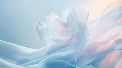 Serene 4K HD backdrop with a delicate interplay of soft hues and simple shapes, offering a peaceful and modern digital canvas for a minimalist desktop. - obrazy, fototapety, plakaty