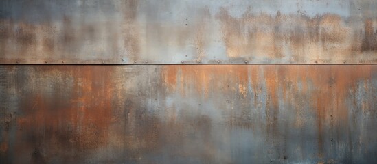 This abstract painting captures the textured details of a rusted metal surface, showcasing the intricate blend of rust and textures. The artist skillfully highlights the visual appeal of zinc on a