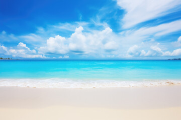 Beautiful sandy beach with white sand