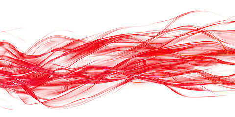 Laser beams visible in red, streaks of red light, speech red light  isolated on transparent png.
