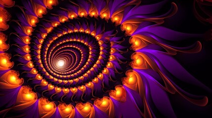 abstract fractal work with a circular design of 24 geometric, Rotation - Optical Illusion Pulsation