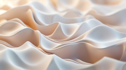 Soft gradients blending seamlessly, forming an intricate 3D abstract pattern with a minimalist...