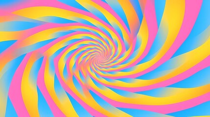 Psychedelic Pulses in pink, yellow, and blue, Rotation - Optical Illusion Pulses