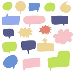 set of speech bubbles