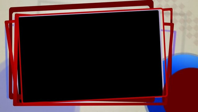 Modern twibbon frame on red background