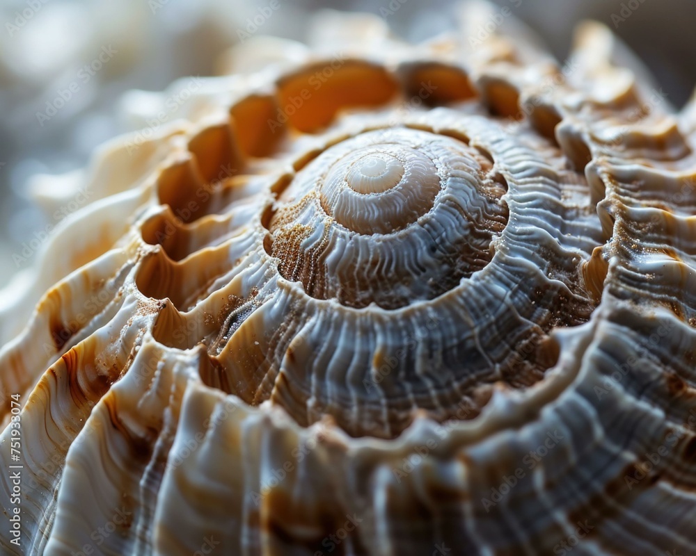 Poster a close up of a with a spiral pattern. generative ai.