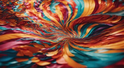 A colorful swirl of fabric. Generative AI.