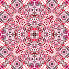 Seamless abstract square pattern. Watercolor and alcohol ink. Author's patterns