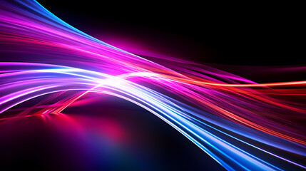 Fototapeta premium Neon speed abstract background, abstract future technology background