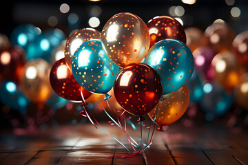 Mylar Balloons Birthday - obrazy, fototapety, plakaty