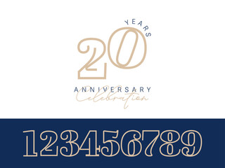20 years anniversry celebration template design