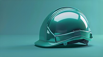 Contemporary glossy safety helmet emphasizing smart protection and design