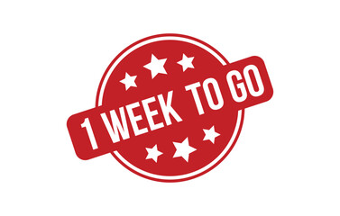1 week to go word concept vector illustration