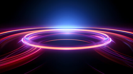 Obraz premium Neon speed abstract background, digital abstract background